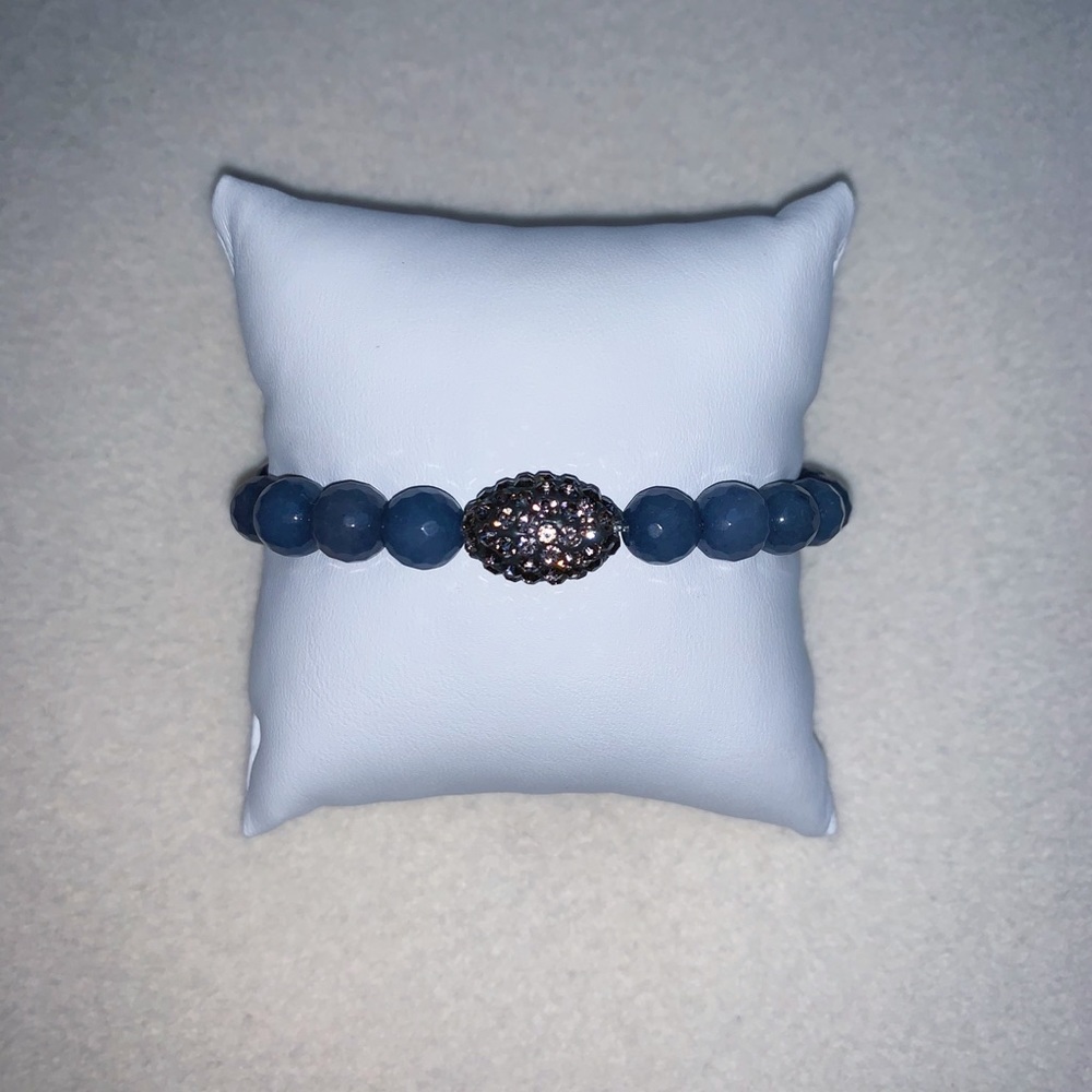 blue/grey beaded bracelet